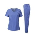 thumbnail image 1 of Dagacci Medical Uniform 4-Way Stretch Y-Neck Scrub Set, 1 of 3