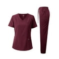 thumbnail image 1 of Dagacci Medical Uniform 4-Way Stretch Y-Neck Scrub Set, 1 of 3