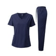 thumbnail image 1 of Dagacci Medical Uniform 4-Way Stretch Y-Neck Wrap Scrub Set, 1 of 3