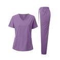 thumbnail image 1 of Dagacci Medical Uniform 4-Way Stretch Y-Neck Wrap Scrub Set, 1 of 3