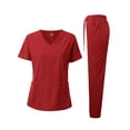 thumbnail image 1 of Dagacci Medical Uniform 4-Way Stretch Y-Neck Wrap Scrub Set, 1 of 3