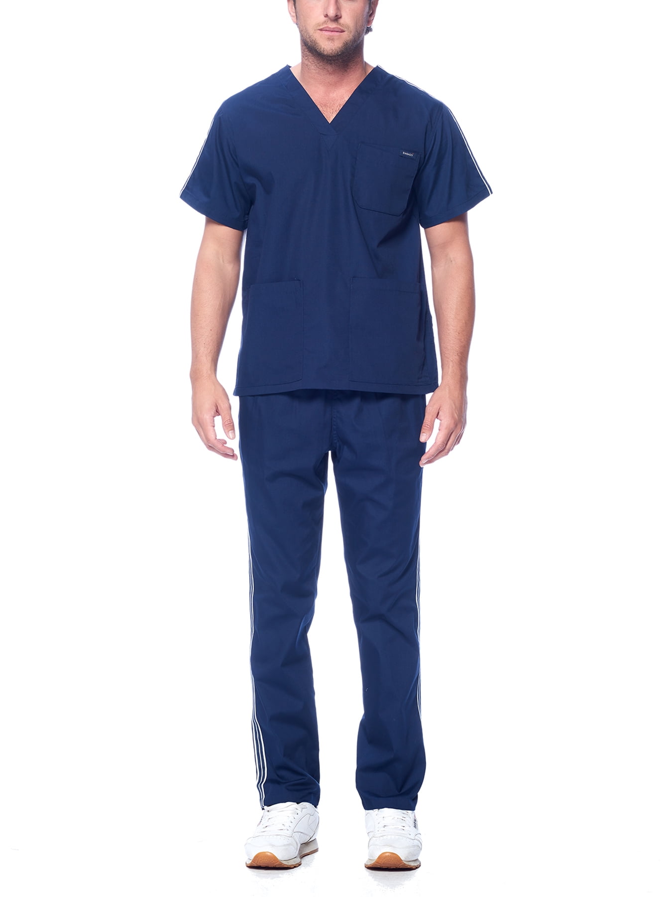 Dagacci Medical Uniform Unisex Men and Women VNeck Top Straight Pants