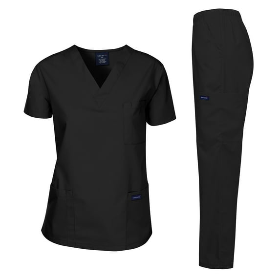 Dagacci Medical Uniform Unisex Scrubs Set Scrub Top and Pants