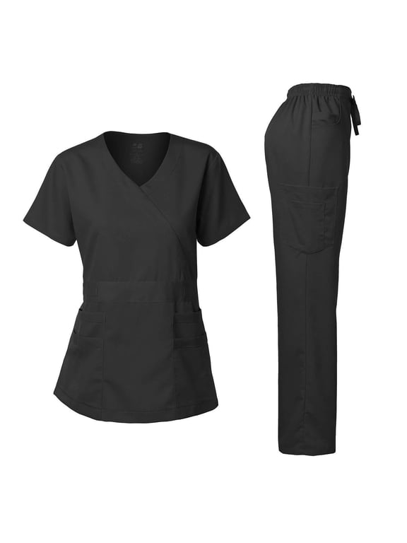 Medical Uniform Women's Scrub Set Stretch and Soft Y-Neck Top and Pants