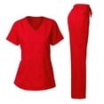 thumbnail image 1 of Dagacci Medical Uniform Women's Scrub Set Stretch and Soft Y-Neck Top and Pants, 1 of 3