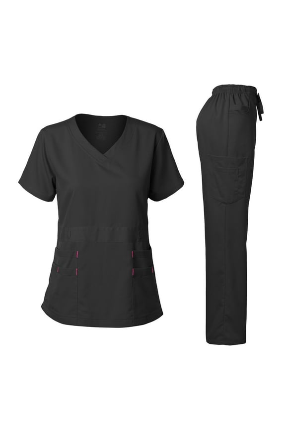 Medical Uniform Women's Scrubs Set Stretch Ultra Soft Top and Pants