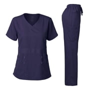Dagacci Medical Uniform Womens Scrubs Set Stretch Ultra Soft Top and Pants
