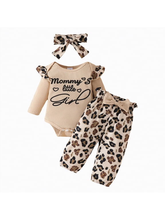 0 3 Months Baby Girl Clothing 3 Months Baby Girl Clothes Long Sleeve Romper Set Floral Fall Outfits Cute Baby Clothes Girl(Beige,3-6 Months)