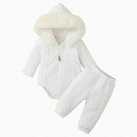 Dagaeig 18 Months Baby Girl Clothes 3 Months Baby Girl Clothes Long Sleeve Romper Set Floral Fall Outfits Cute Baby Clothes Girl(White,12-18 Months)