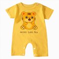 thumbnail image 1 of Dagaeig Baby Boy Cotton Short Sleeve Rompers 0 3 6 9 12 18 24 Months Baby Boy Summer Clothes Cute Pattern Essential Outfit Short Sleeve Spring Clothing Size 9-12 Months, 1 of 7