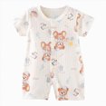 thumbnail image 1 of Dagaeig Baby Girl Romper 0 3 6 9 12 18 24 Months Baby Girl Summer Romper Print Short Sleeve Romper Jumpsuit Outfits Size 0-6 Months, 1 of 4