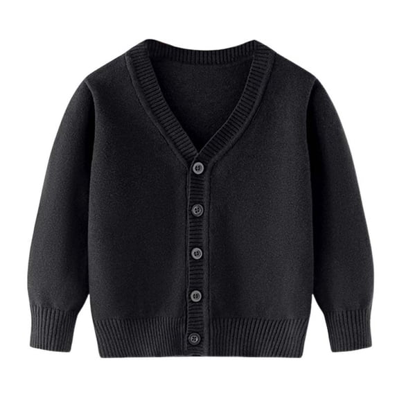 Dagaeig Boys Cardigan Sweater School Uniforms Knit Button down V Neck Long Sleeve Sweaters Casual Outwear