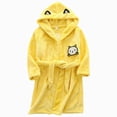 thumbnail image 1 of Dagaeig Boys Girls Kids Coral Fleece Bathrobe,Soft Plush Hooded Robe with Adjustable Belt,Cute Print,for Toddlers 18 Month-14 Years,Warm Loungewear Shower Robe Kids Pajamas 2-3 Years, 1 of 6