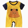 thumbnail image 1 of Dagaeig Clothes for Baby Boy Short Sleeve One-Piece Jumpsuit Infant Snap Up Bodysuits Outfits 0 3 6 9 12 18 24 Months Baby Girl Summer Romper Size 12-15 Months, 1 of 8