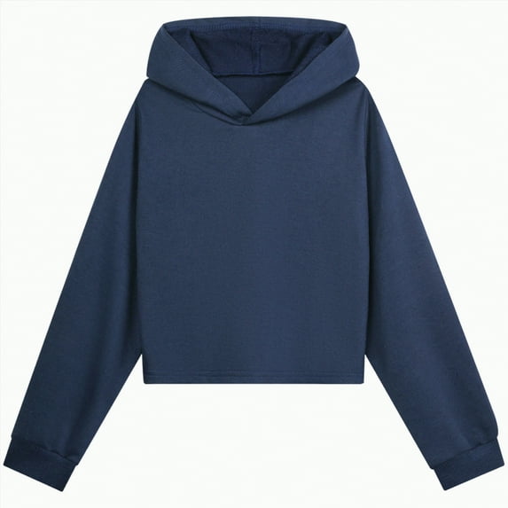 Dagaeig Girls Cute Hoodie Coat Kids Solid Color Long Sleeve Hoodie Sweatshirt Top Girls Clothes(Blue,12-13 Years)