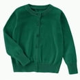 thumbnail image 1 of Dagaeig Girls Sweaters Size 6 Girls Long Sleeve Cardigan Kids Casual Open Front Sweater Fall Outerwear Uniform Sweater for Girls(Dark Green,4-5 Years), 1 of 5