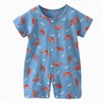 thumbnail image 1 of Dagaeig Infant Boy Clothes Solid Jumpsuit Cotton Infant Clothes Baby Girl Boy One-Piece Outfit 0 3 6 9 12 18 24 Months Baby Girl Summer Romper Size 6-12 Months, 1 of 4