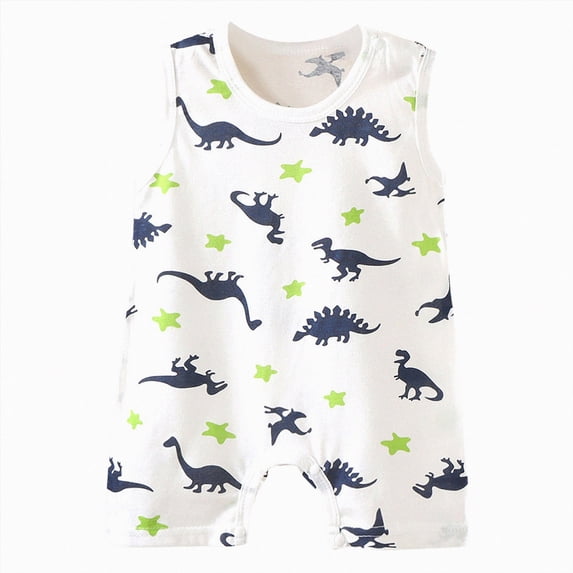 Dagaeig Kids Baby Boy Rompers Cotton Short Sleeve One-Piece Jumpsuit Baby Snap-up Bodysuits Outfits 0 3 6 9 12 18 24 Months Baby Boy Summer Clothes Size 6-12 Months
