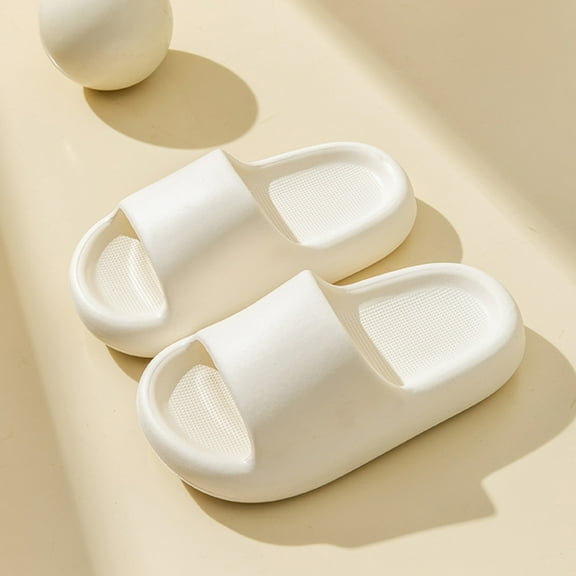 Dagaeig Kids Slide Sandals Comfortable Slip-On Kids Sandals Unisex Slides for Indoor and Outdoor Sporty Slides for The Beach and Pool White,1