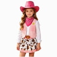 thumbnail image 1 of Dagaeig Kids Western Cowboy Hat for Girl Boy Wide Brim Beach Cowgirl Hat with Belt Buckle Cattleman Cowboys Hats 4-10 Years 6-7 Years, 1 of 8