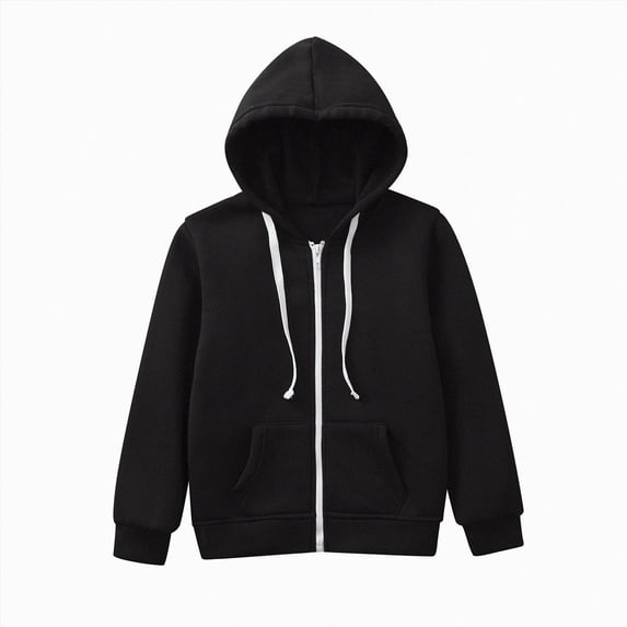 Dagaeig Kids Zip Up Hoodie, Boys Little Girls Full Zipper Jacket Hooded Sweatshirt Lightweight Casual Jacket Plain Pullover Sweater Tops 3-4 Years