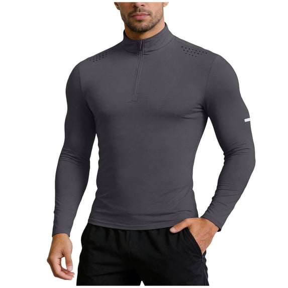 Dagaeig Men's Compression Shirts Long Sleeve Turtle Neck Athletic Workout Gym T-Shirts Base Layer Undershirts