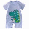 thumbnail image 1 of Dagaeig Newborn Baby Boy Clothes Ribbed Bodysuit Newborn Cotton Button Climbing Suit 0 3 6 9 12 18 24 Months Baby Girl Summer Romper Size 12-15 Months, 1 of 7