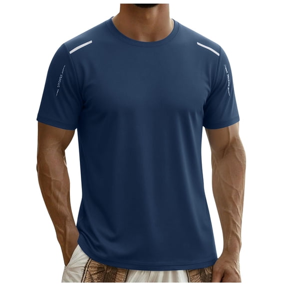 Dagaeig Quick Dry T-Shirts for Men Short Sleeve Crew Neck Lightweight Moisture Wicking Athletic Workout Tops Casual Soft Basic Fit Tee Shirts