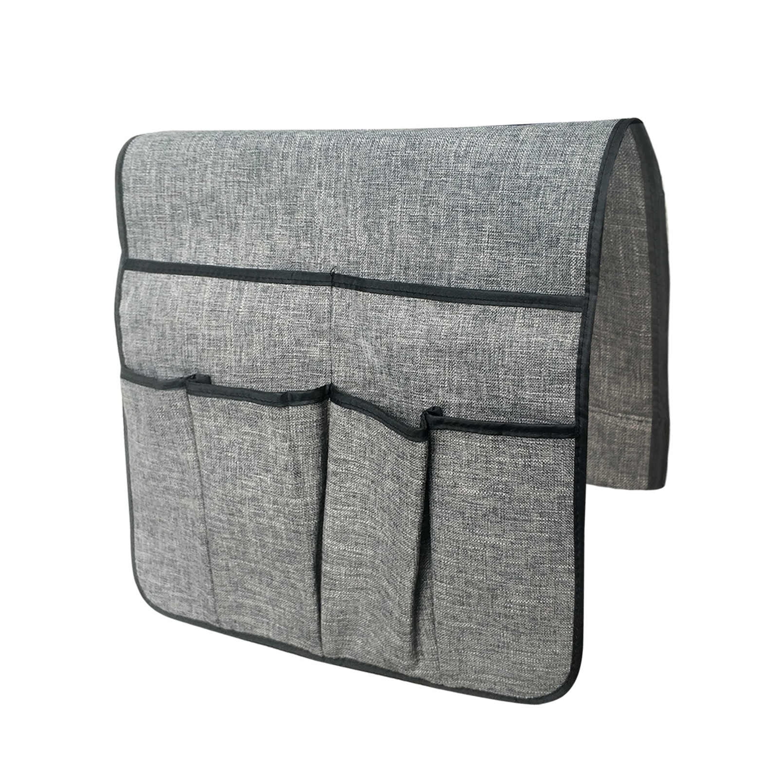 Sofa Armrest Organizer With 5 Pockets – Remote Control Holder, Couch Caddy For Phone, Tablet, Magazines