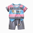 thumbnail image 1 of Dagaeig Toddler Boy Clothes Summer Outfits Cotton Short Sleeve T-Shirt & Shorts Set,Premium Cotton Size 7-8 Years, 1 of 2