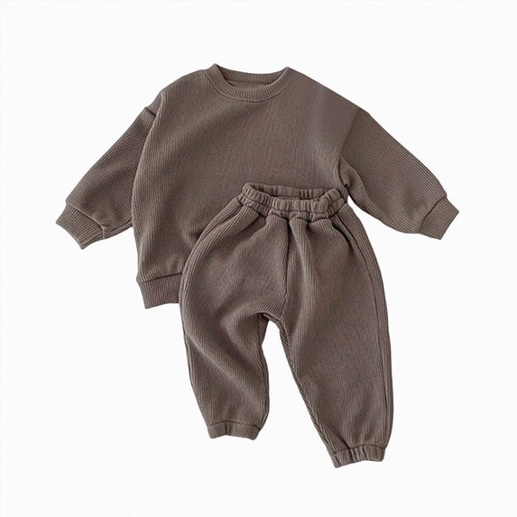 Dagaeig Toddler Boys Girls Spring Summer Cute Cartoon Print 2Pcs Long Sleeve Sweatshirt Tops Pants Soft Sweatsuit, Cute Soft Sweatsuit 6-12 Months