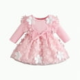 thumbnail image 1 of Dagaeig White Dress for Baby Girl Tulle Birthday Party Princess Dress Long Sleeve Lace Flower Tutu Romper Dress Newborn Fall Clothes(Pink,3-6 Months), 1 of 5