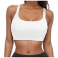 thumbnail image 1 of Dagaeig Women Sports Bra Bikini Tops Scoop Neck Bathing Suits Top Padded Swim Crop Tops Only White,M, 1 of 5
