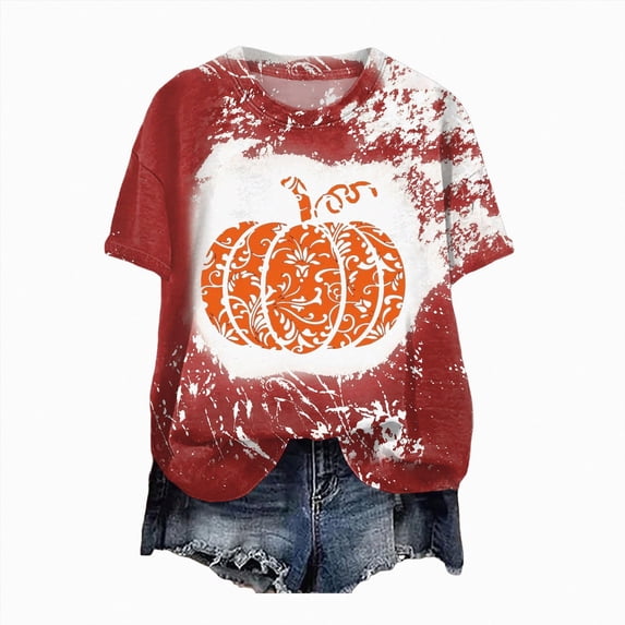 Dagaeig Womens Halloween Shirt Halloween Ghost T Shirt Women Funny Pumpkin Printed Cute T Shirts Retro Tees Long Sleeve Fall Season Tees|Wine XL