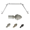 thumbnail image 1 of Dagan 13/16" Bay Window curtain rod 20"-36", 38"-72" - Satin Nickel,(ABay-67-5), 1 of 5