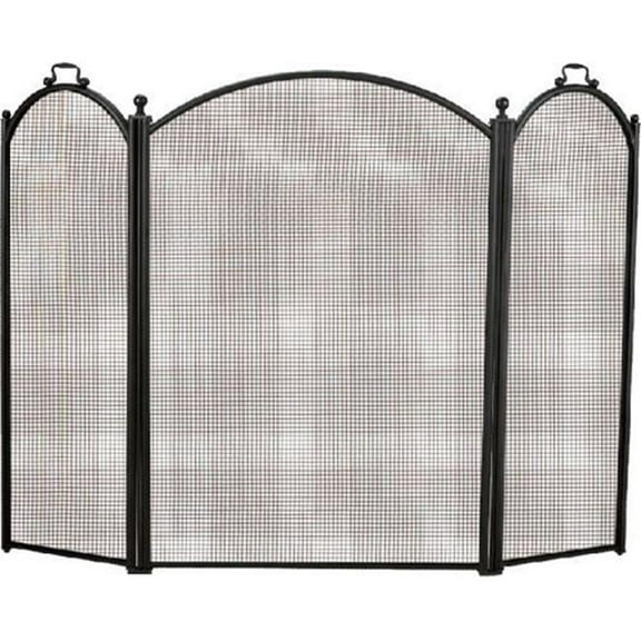 Dagan 1383-34 3 Fold Arched Screen, Black