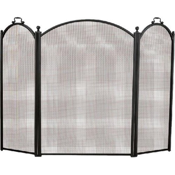 Dagan 1383-40 3 Fold Arched Screen, Black