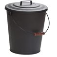 thumbnail image 1 of Dagan 1507 5 gal Ash Bucket with Wood Handle, Black, 1 of 1
