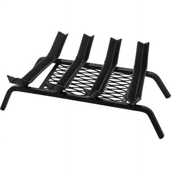 Dagan 8527-5 5 Bar Grate V-Groove Design with Welded Ember Retainer, Black