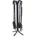 thumbnail image 1 of Dagan AHF102 Wrought Iron Fireplace Tool Set with Twist Handles, Black - 5 Piece, 1 of 1