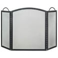 thumbnail image 1 of Dagan AHS103 3 Fold Arched Wrought Iron Screen, Black, 1 of 1
