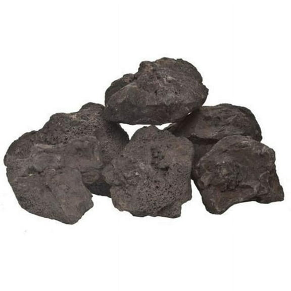 Dagan LR-612 Box of Lava Rock Boulders, Black