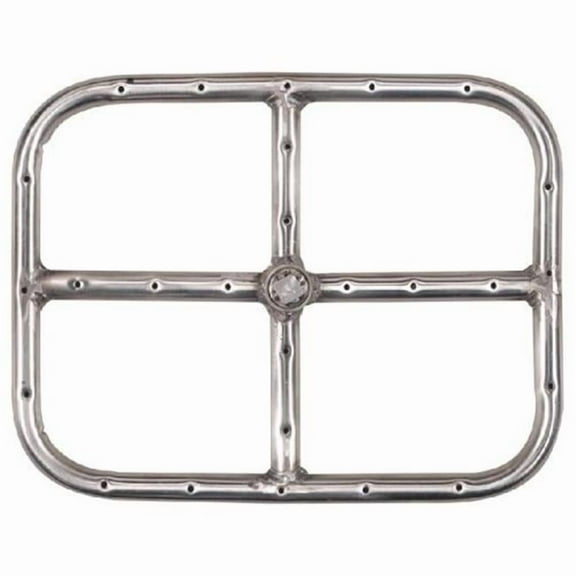 Dagan FR-129S Rectangular Design Fire Ring, Stainless Steel