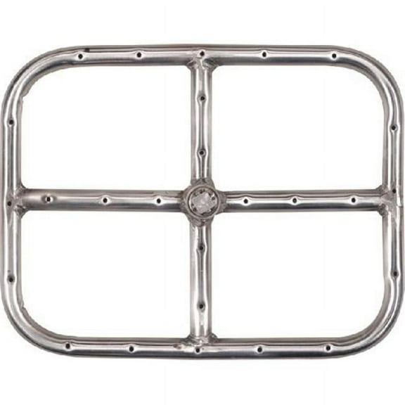 Dagan FR-2421S Rectangular Design Fire Ring, Stainless Steel