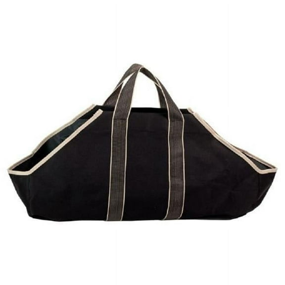 Dagan LC4000 Log Tote Carrier with Two Handles, Black & Tan