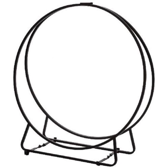 Dagan LH24-1 Solid Square Steel Log Hoop, Black