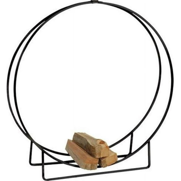 Dagan LH48 Solid Square Steel Log Hoop, Black