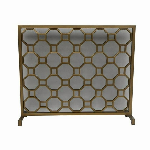 Dagan, LLC S2500SGP Dagan S2500SGP Fireplace Panel Screen - Gold Powder Finish