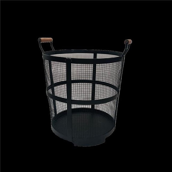 Dagan, LLC 1575 Fireplace Log Bucket With Two Wooden Handles