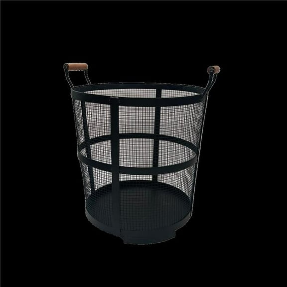 Dagan, LLC 1575 Fireplace Log Bucket With Two Wooden Handles